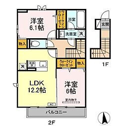 RUF 2LDKの間取図画像