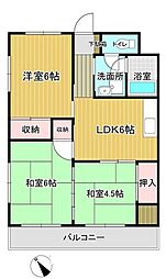 七福ビル 3DKの間取図画像