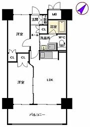 シャーメゾンステージ博多 2LDKの間取図画像