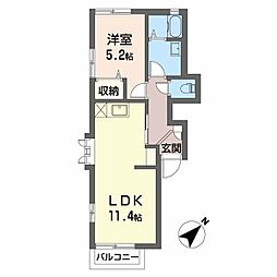 プランドールMA 1LDKの間取図画像