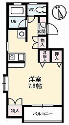 ファイブヒルズ ワンルームの間取図画像