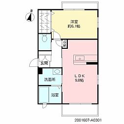 アンビシアY 1LDKの間取図画像