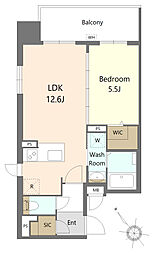 S-RESIDENCE博多駅東awesome 1LDKの間取図画像