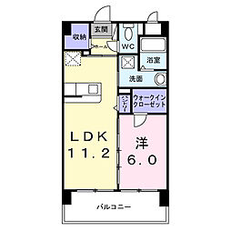 ヒルズ宮里 1LDKの間取図画像