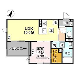 Noble raffiner 浦和美園I I 1LDKの間取図画像