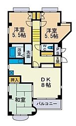 メゾン・ルミエール 3DKの間取図画像