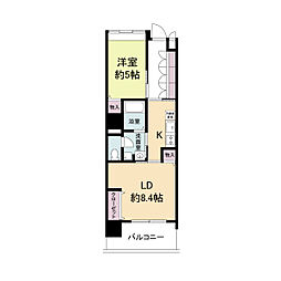 グランパーク天神 1LDKの間取図画像