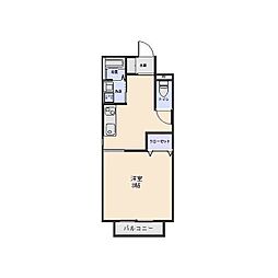 和雅家壱番館 1Kの間取図画像