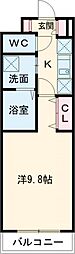 West Residence 1Kの間取図画像