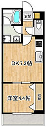 シャーブル光が丘 新築 1DKの間取図画像