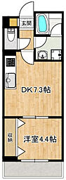 シャーブル光が丘 新築 1DKの間取図画像