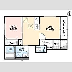 リーブルファイン練馬西大泉II 1LDKの間取図画像