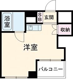 ロザブル熊谷 ワンルームの間取図画像