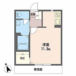 ベルドール ワンルームの間取図画像