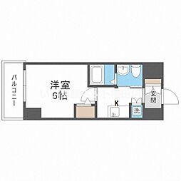 HS梅田EAST 1Kの間取図画像