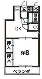 エグゼ松茂 1DKの間取図画像