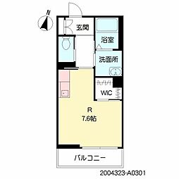 Lento金池南 ワンルームの間取図画像