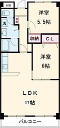 ロイヤルマンション 2LDKの間取図画像