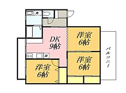 パーフン・デ・ラ・ルーン 3DKの間取図画像