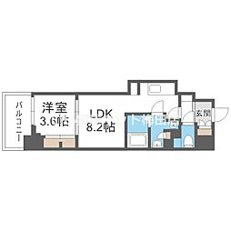 ミラージュパレス本町Depart 1LDKの間取図画像