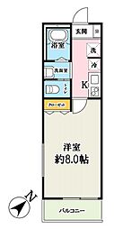 エスポワール・K岩槻 1Kの間取図画像