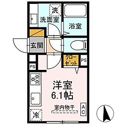 maison de AINA ワンルームの間取図画像