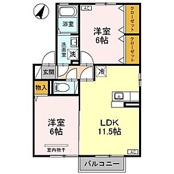 oliveB 2LDKの間取図画像