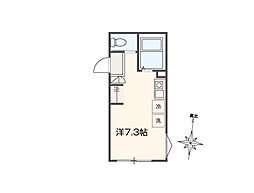 MELLAS日進III ワンルームの間取図画像