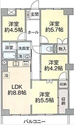スターハイツ北野 4LDKの間取図画像