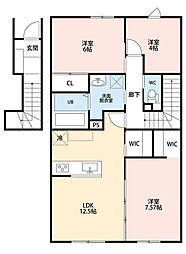 Le Bonheur(ラボヌール) 3LDKの間取図画像