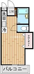 MMハイツ ワンルームの間取図画像