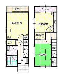 ファイン針原A 2DKの間取図画像