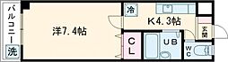 ユニバーシティハウス 1Kの間取図画像
