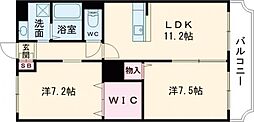 RelacionYuj 2LDKの間取図画像