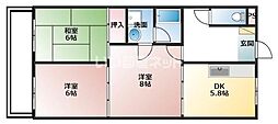 アベニュー布瀬 3DKの間取図画像