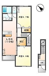 メイプル 2LDKの間取図画像