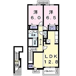 メゾン・アムール3 2LDKの間取図画像