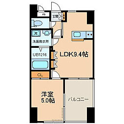 メゾンドばんらい博多 1LDKの間取図画像