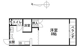 ブライトライツ高島 1Kの間取図画像