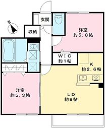 BE-9・A 2LDKの間取図画像