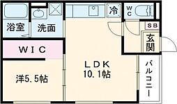 TRIOVE大牟田駅前 1LDKの間取図画像