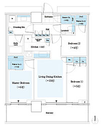 中野区中野4丁目マンション 3LDKの間取図画像