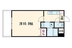 ラムール祇園 1Kの間取図画像