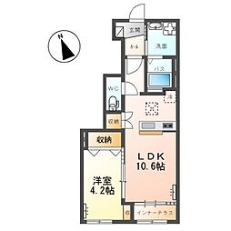 エトワール タケ 1LDKの間取図画像
