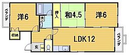 ファミィール桂 3LDKの間取図画像