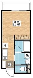 Signpost弥生II ワンルームの間取図画像