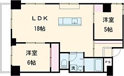 ライフコア笹口 2LDKの間取図画像