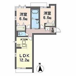 ベレオ荒井駅前 2LDKの間取図画像