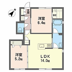 シャーメゾンデトム 2LDKの間取図画像