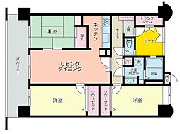 グランドパレスロイヤルコート大手町 3LDKの間取図画像